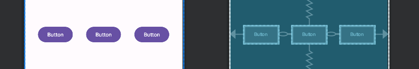 【Android Studio】Chainsの使い方！ConstraintLayoutで横や縦並びを実装する