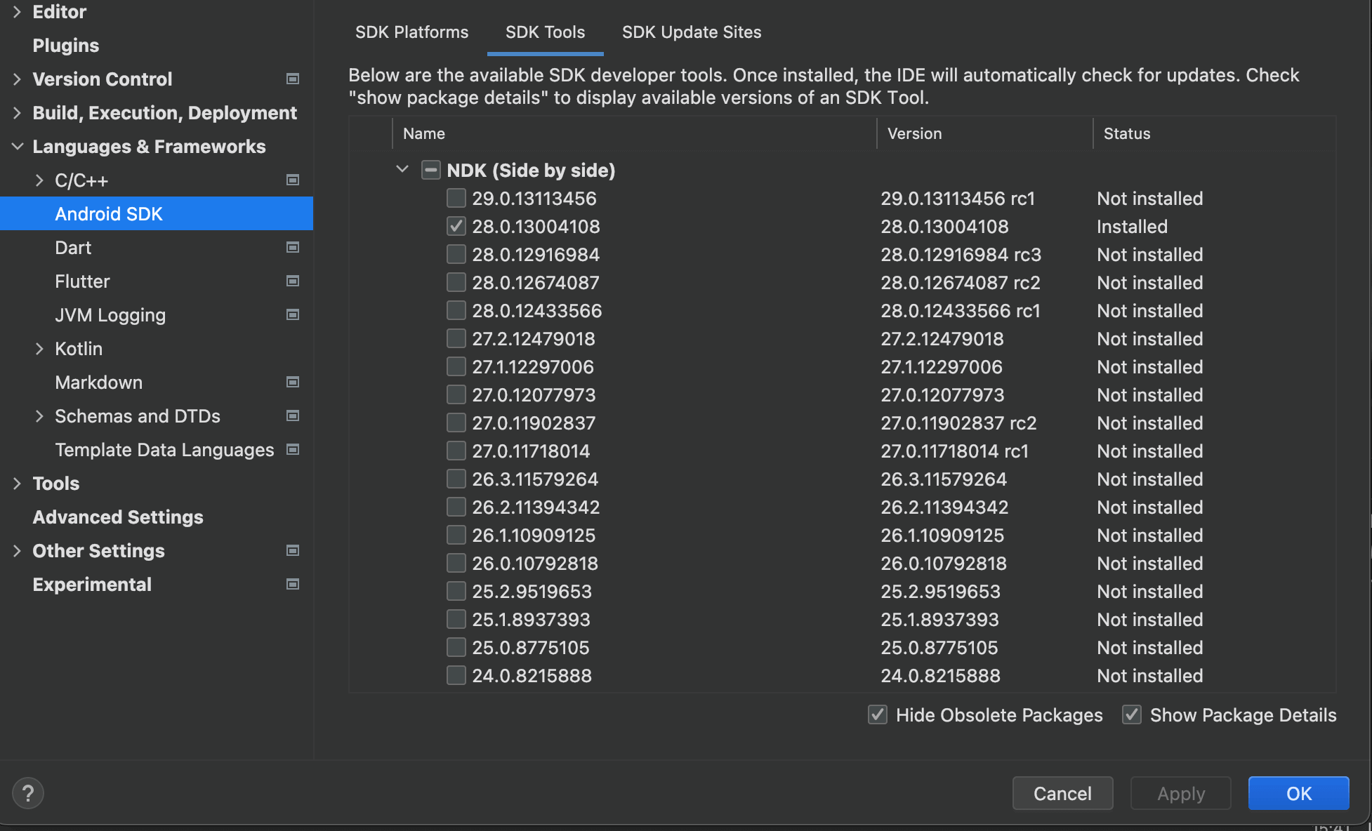 【Flutter/Android】A problem occurred configuring project :app.の解決方法!NDKのインストール