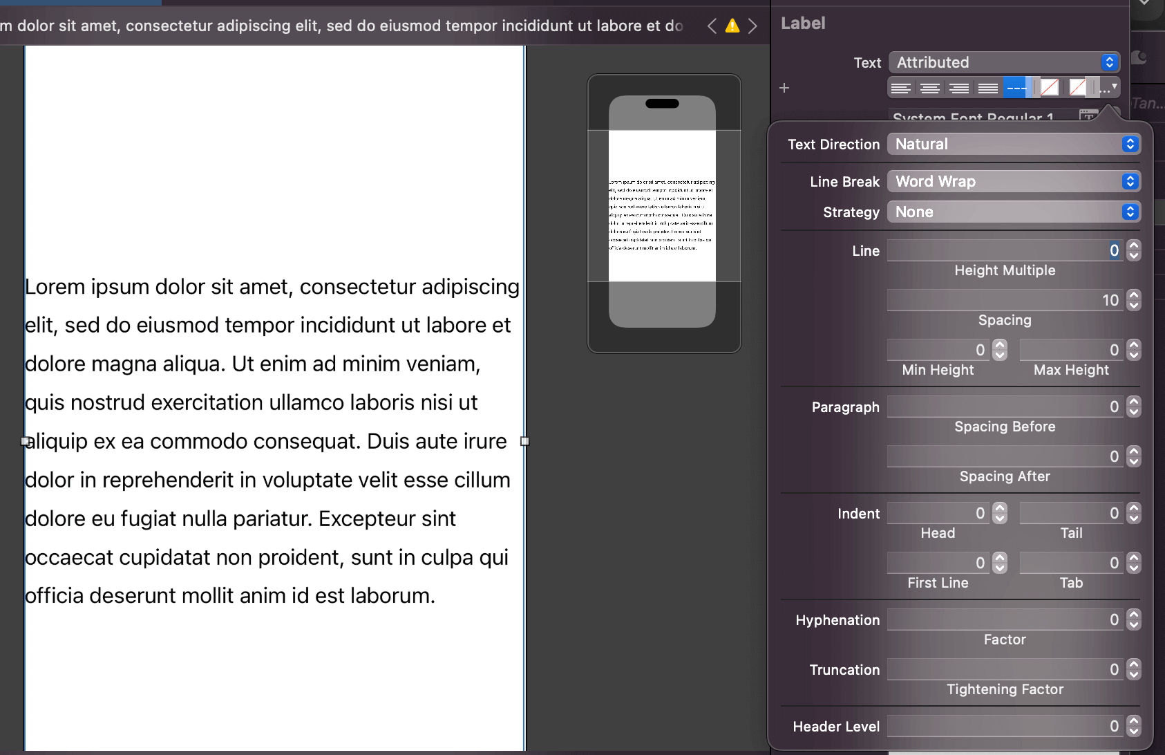 Swift/UIKit】文字の行間や文字同士の間隔を調整する方法！Storyboard