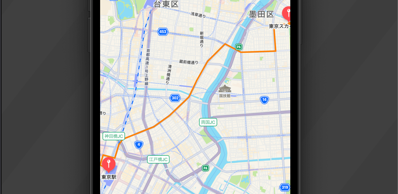 SwiftUI】MapKitで地図に経路を表示させる方法！