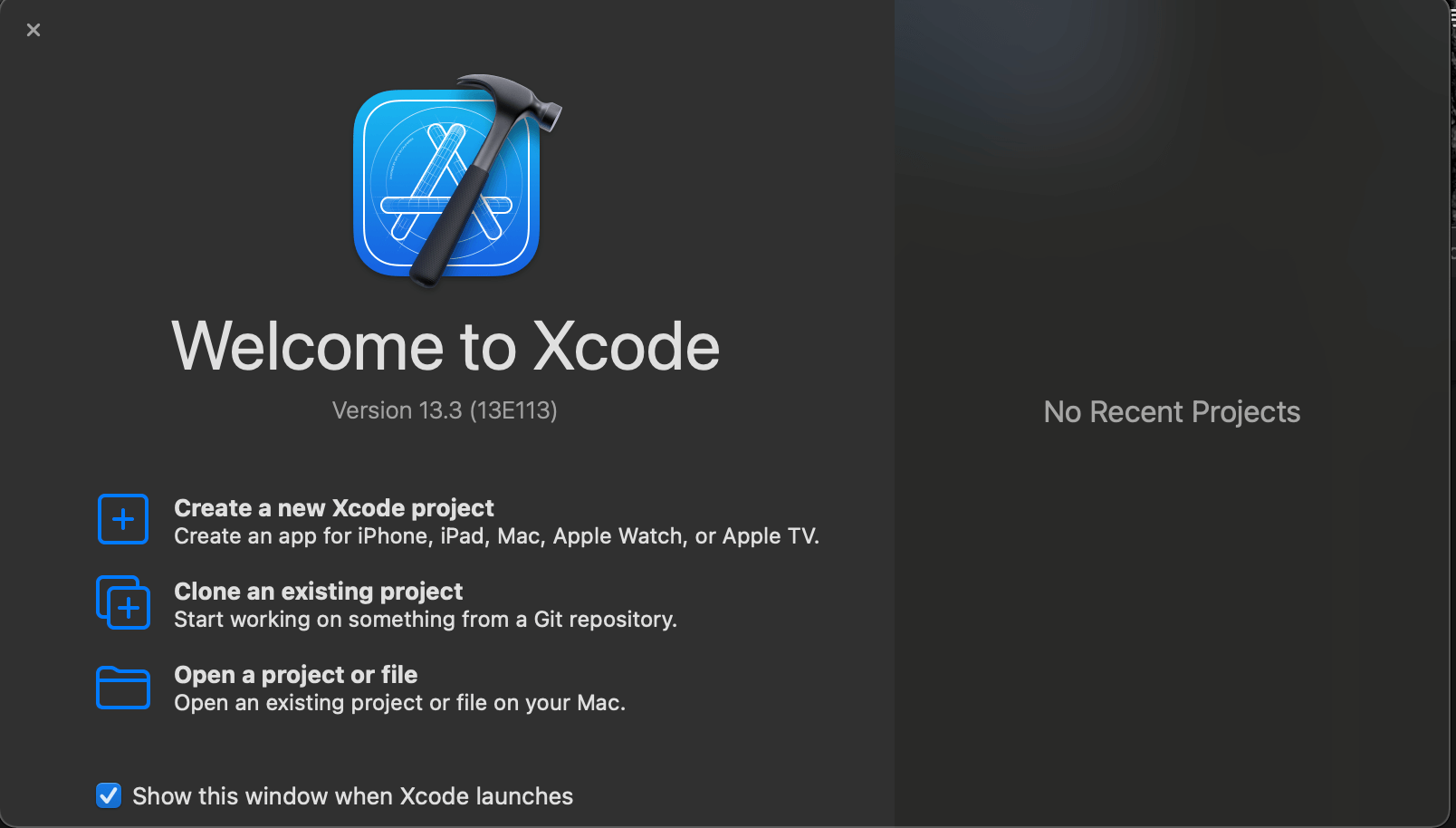 Xcodeのユーザー登録画面